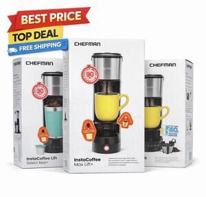Chefman InstaCoffee Lift Select Max+ Single Serve Pod & Ground Coffee Maker